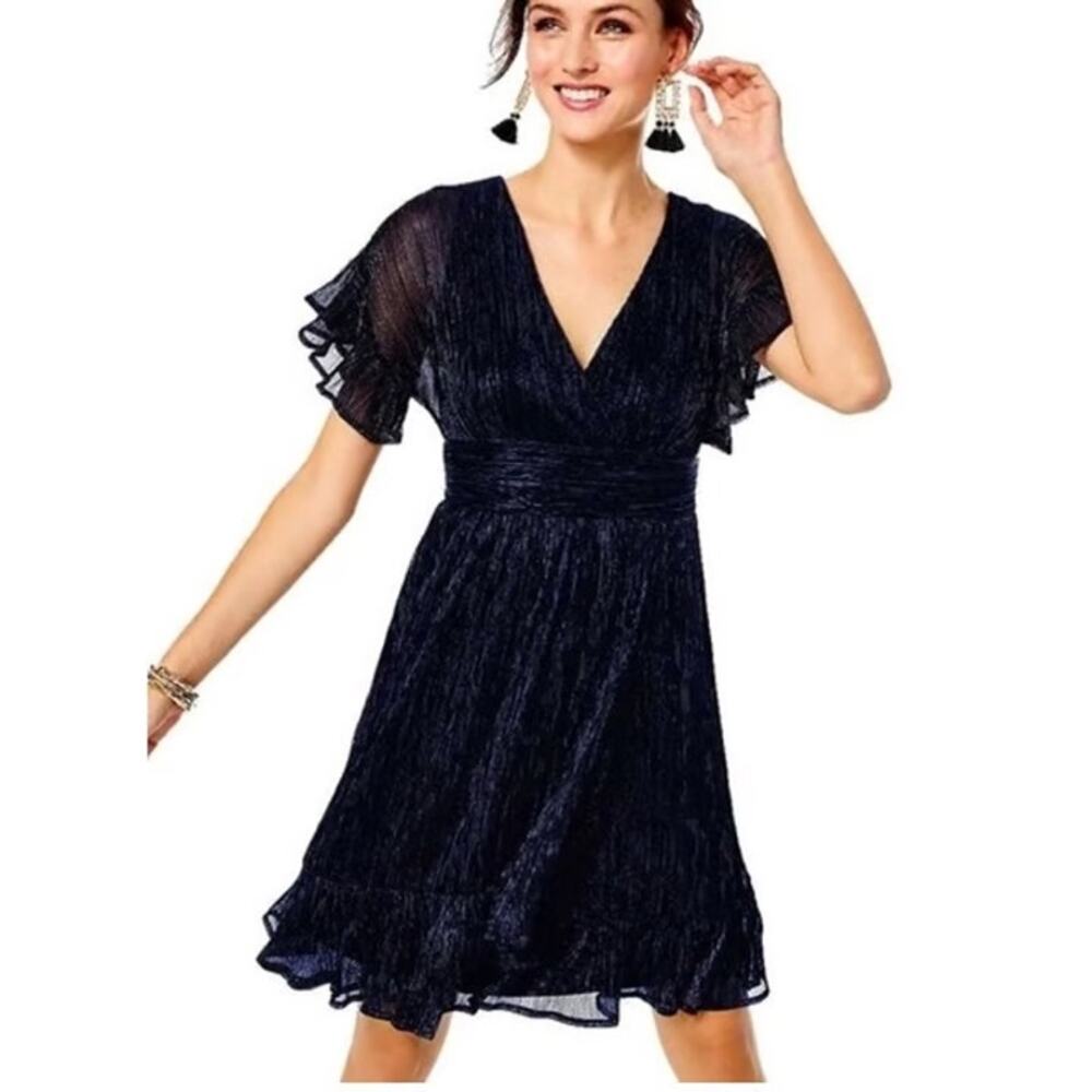 Lilly Pulitzer Sinclare Short Sleeve Dress in Low Tide Navy